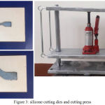 Figure 3: silicone cutting dies and cutting press