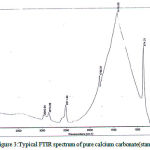 Figure 3: Typical FTIR spectrum of pure calcium carbonate (standard).