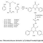 Scheme 1: Thiosemicarbazone derivatives of 2,6-diaryl-3-methyl-4-piperidones