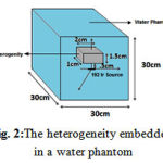 Figure 2:The heterogeneity embedded in a water phantom