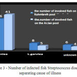 Figure 3: Number of infected fish Streptococcus disease by separating cause of illness