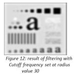 Figure 12: result of filtering with Cut off frequency set at radius value 30