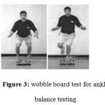 Figure 3: wobble board test for ankle balance testing