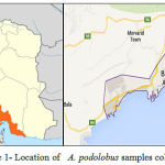 Figure 1: Location of A. podolobus samples collection