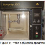 Figure 1: Probe sonication apparatus.
