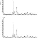Figure 1: X-ray diffraction patterns of ProRoot MTA and NERM showing peaks representing the crystal phases present in each material.