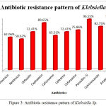 Figure 3: Antibiotic resistance pattern of Klebsiella Sp.