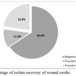 Figure 1: Percentage of isolate recovery of wound swabs.