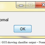 Figure 7: GUI showing classifier output – Norma