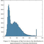Figure 11: Histogram of fig.8 (a) shows the distribution is approximated to Gaussian distribution.