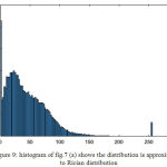 Figure 9: Histogram of fig.7 (a) shows the distribution is approximated to Rician distribution.