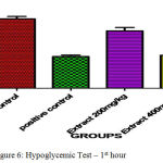 Figure 6: Hypoglycemic Test – 1st hour.