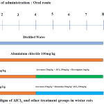 Figure 1: Experimental Paradiagm of AlCl3, and other treatment groups in wistar rats.
