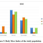 Figure 5: Body Mass Index of the study population