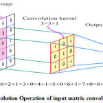 Figure 3: Convolution Operation of input matrix convoluted on Kernel