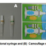 Figure 1: (A) Conventional syringe and (B) Camouflage sleeve.