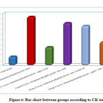 Figure 8: Bar chart between groups according to CK total.
