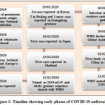 Figure 1: Timeline showing early phases of COVID-19 outbreak.