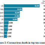 Figure 2: Coronavirus death in top ten countries